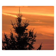 Christmas Tree And Sunset Double Sided Flano Blanket (small)  by picsaspassion