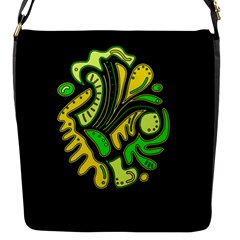 Yellow And Green Spot Flap Messenger Bag (s) by Valentinaart