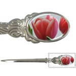 Red - White Tulip flower Letter Openers Front