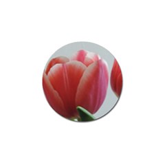 Red - White Tulip Flower Golf Ball Marker (10 Pack) by picsaspassion