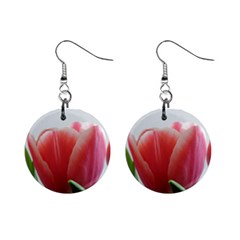 Red Tulips Mini Button Earrings by picsaspassion