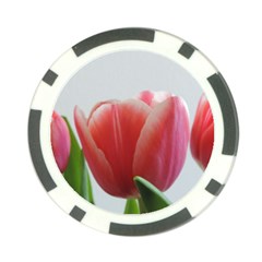 Red Tulips Poker Chip Card Guards by picsaspassion