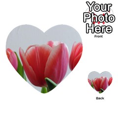 Red Tulips Multi-purpose Cards (heart)  by picsaspassion