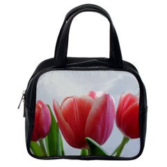 Red Tulips Classic Handbags (one Side) by picsaspassion