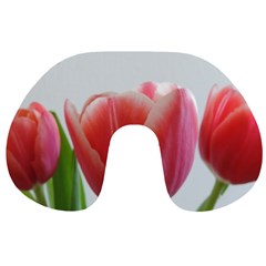 Red Tulips Travel Neck Pillows by picsaspassion