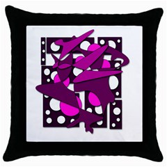 Something Purple Throw Pillow Case (black) by Valentinaart