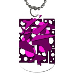 Something Purple Dog Tag (one Side) by Valentinaart