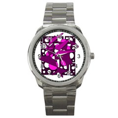 Something Purple Sport Metal Watch by Valentinaart