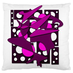 Something Purple Large Flano Cushion Case (one Side)