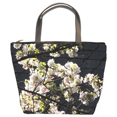 Blooming Japanese Cherry Flowers Bucket Bags by picsaspassion