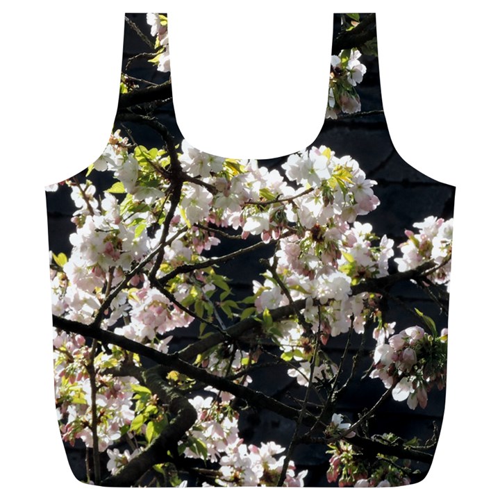 Blooming Japanese cherry flowers Full Print Recycle Bags (L) 