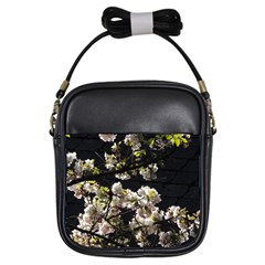 Japanese Cherry Flower Girls Sling Bags by picsaspassion