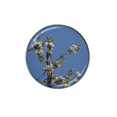 White Cherry Flowers And Blue Sky Hat Clip Ball Marker (4 Pack) by picsaspassion