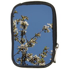 White Cherry Flowers And Blue Sky Compact Camera Cases by picsaspassion