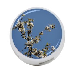 White Cherry Flowers And Blue Sky 4-port Usb Hub (one Side) by picsaspassion