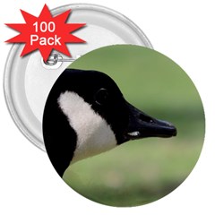 Goose, Black And White 3  Buttons (100 Pack) 