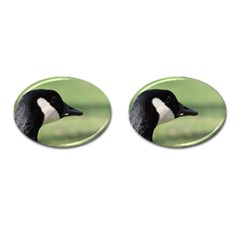 Goose, Black And White Cufflinks (oval) by picsaspassion