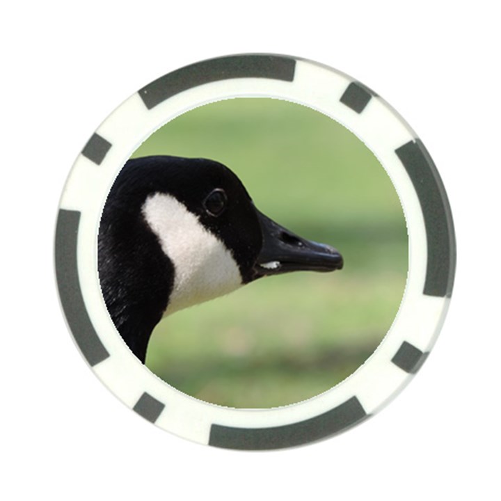 Goose, black and white Poker Chip Card Guards