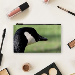 Goose, Black And White Cosmetic Bag (small)  by picsaspassion