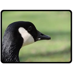 Goose, Black And White Fleece Blanket (large)  by picsaspassion