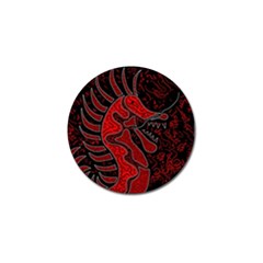 Red Dragon Golf Ball Marker by Valentinaart