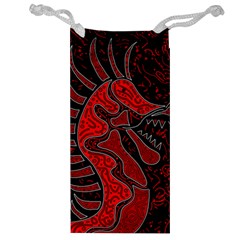 Red Dragon Jewelry Bags by Valentinaart