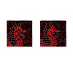 Red Dragon Cufflinks (square) by Valentinaart