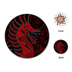 Red Dragon Playing Cards (round)  by Valentinaart