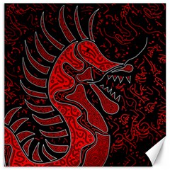 Red Dragon Canvas 20  X 20   by Valentinaart