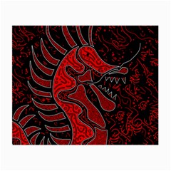 Red Dragon Small Glasses Cloth (2-side) by Valentinaart