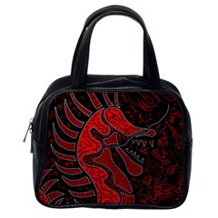 Red Dragon Classic Handbags (one Side) by Valentinaart