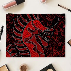 Red Dragon Cosmetic Bag (xl) by Valentinaart