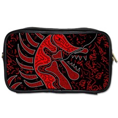 Red Dragon Toiletries Bags 2-side by Valentinaart