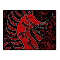 Red Dragon Fleece Blanket (small) by Valentinaart