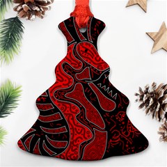 Red Dragon Christmas Tree Ornament (2 Sides) by Valentinaart