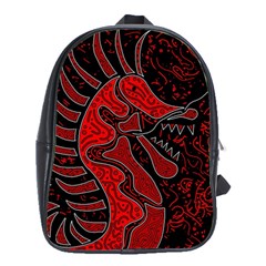 Red Dragon School Bags (xl)  by Valentinaart