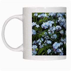 Blue Forget-me-not Flowers White Mugs by picsaspassion