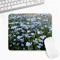 Blue Forget-me-not Flowers Large Mousepads by picsaspassion