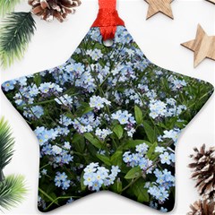 Blue Forget-me-not Flowers Star Ornament (two Sides)  by picsaspassion