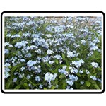 Blue Forget-me-not flowers Fleece Blanket (Medium)  60 x50  Blanket Front