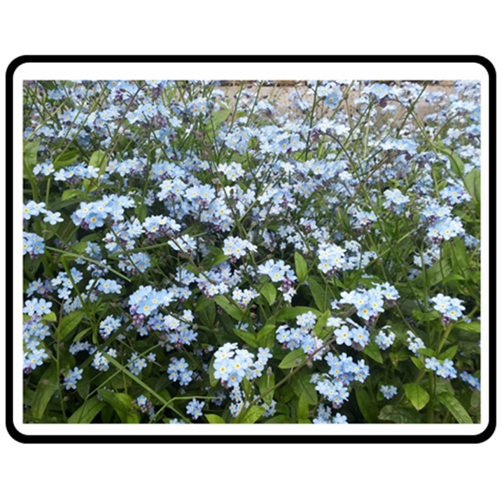 Blue Forget-me-not flowers Fleece Blanket (Medium) 