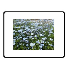 Blue Forget-me-not Flowers Double Sided Fleece Blanket (small)  by picsaspassion