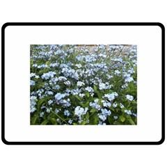 Blue Forget-me-not Flowers Double Sided Fleece Blanket (large)  by picsaspassion