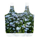 Blue Forget-me-not flowers Full Print Recycle Bags (L)  Front