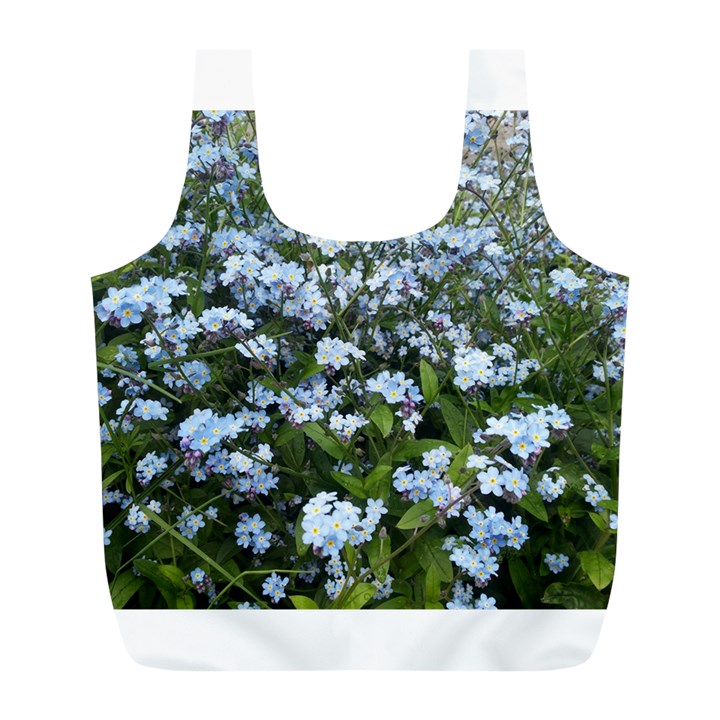 Blue Forget-me-not flowers Full Print Recycle Bags (L) 