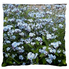 Blue Forget-me-not Flowers Large Flano Cushion Case (two Sides) by picsaspassion