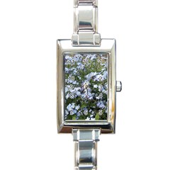 Little Blue Forget-me-not flowers Rectangle Italian Charm Watch