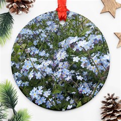 Little Blue Forget-me-not flowers Ornament (Round) 