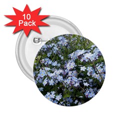 Little Blue Forget-me-not flowers 2.25  Buttons (10 pack) 