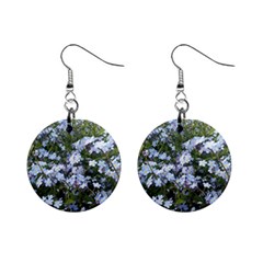 Little Blue Forget-me-not flowers Mini Button Earrings